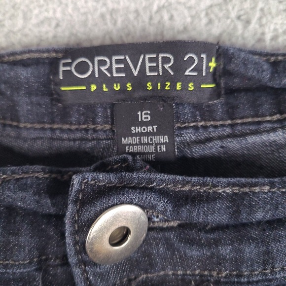 FOREVER 21+ Skinny Jeans Womens Size 16 Plus Black Mid Rise Stretch - Picture 3 of 13